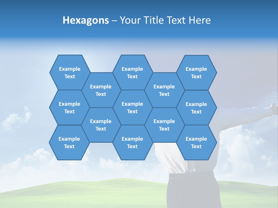 Person Business Blue PowerPoint Template