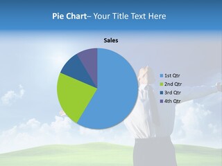 Person Business Blue PowerPoint Template