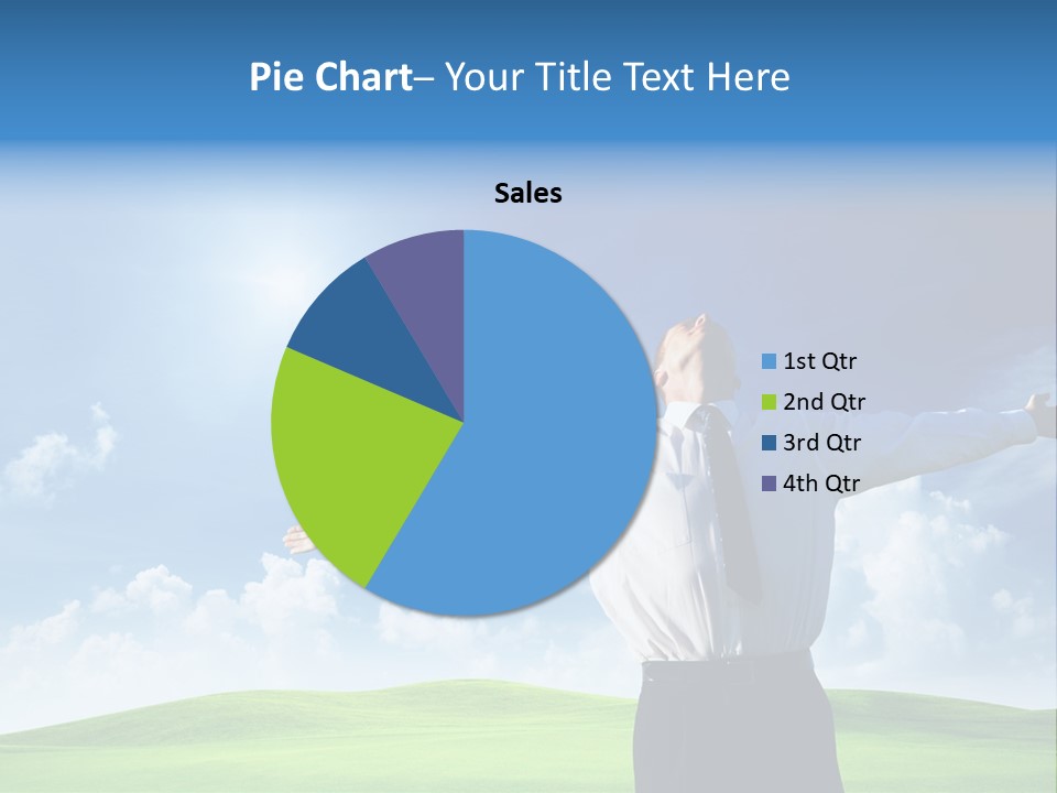 Person Business Blue PowerPoint Template