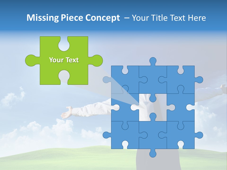 Person Business Blue PowerPoint Template