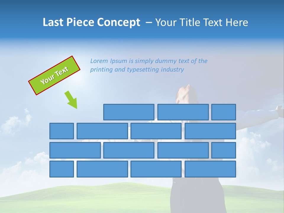 Person Business Blue PowerPoint Template