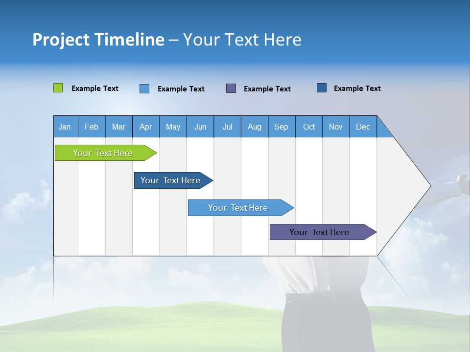 Person Business Blue PowerPoint Template