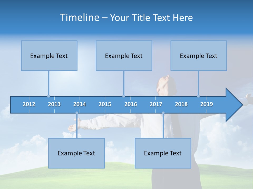 Person Business Blue PowerPoint Template