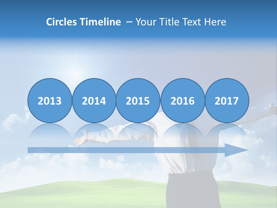 Person Business Blue PowerPoint Template