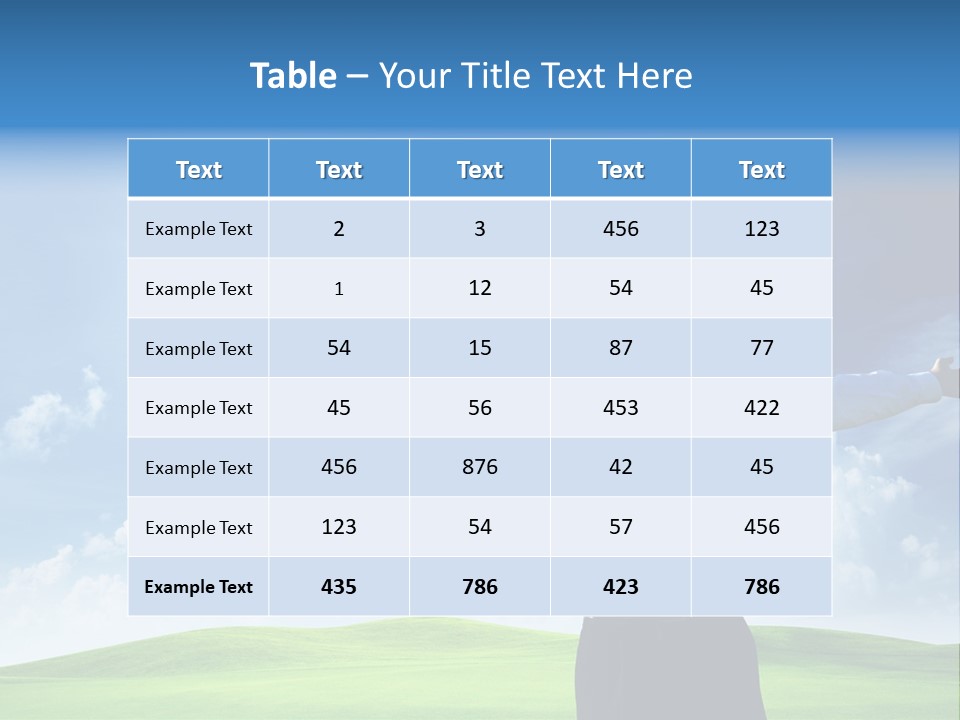 Person Business Blue PowerPoint Template