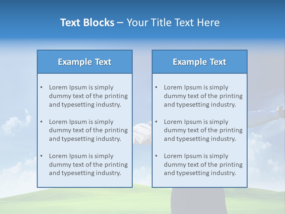 Person Business Blue PowerPoint Template
