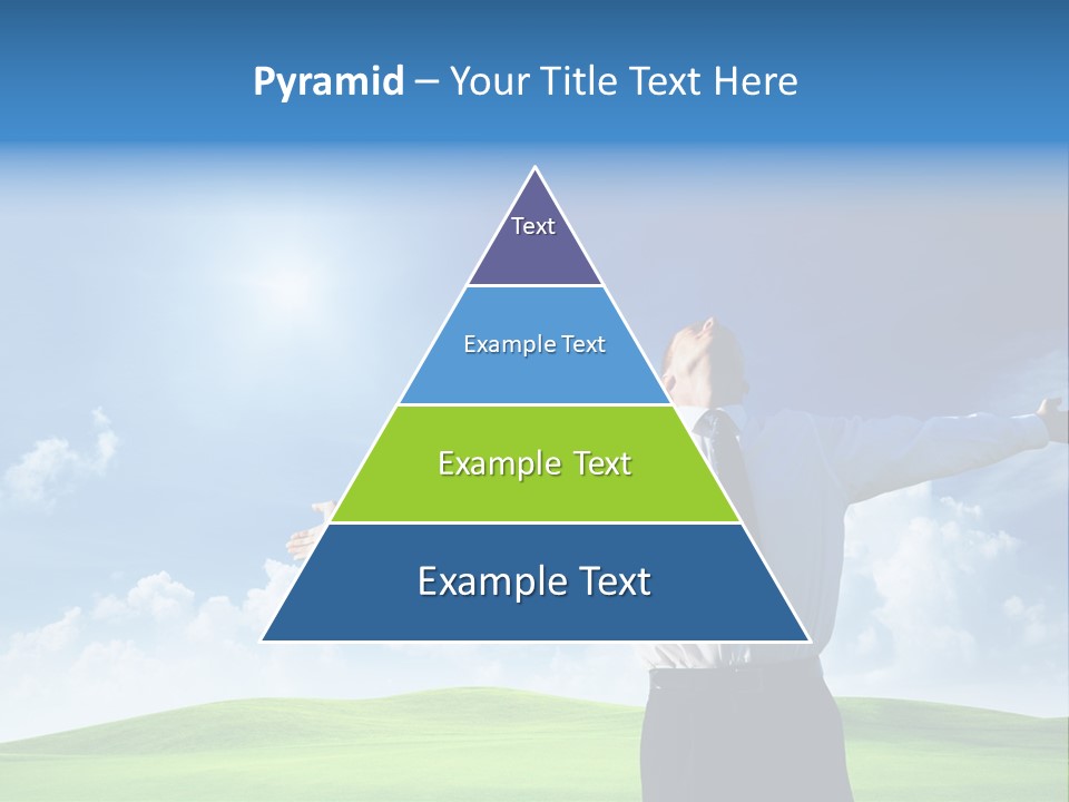 Person Business Blue PowerPoint Template