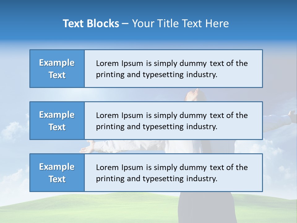 Person Business Blue PowerPoint Template