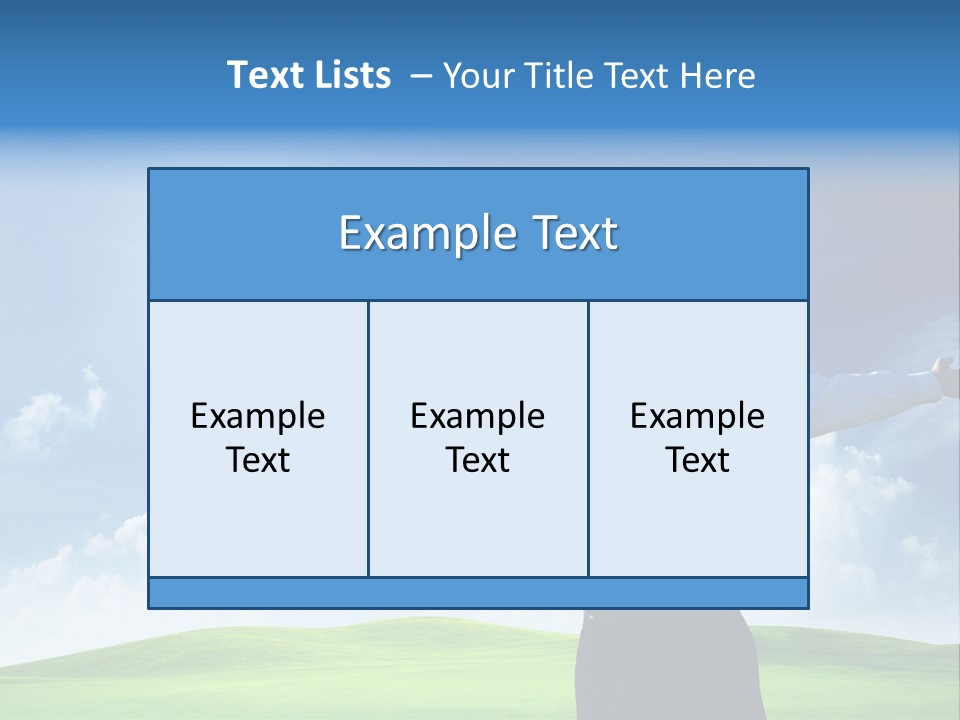 Person Business Blue PowerPoint Template