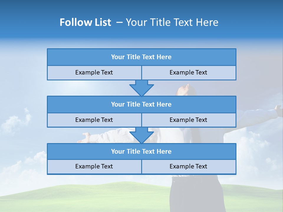 Person Business Blue PowerPoint Template