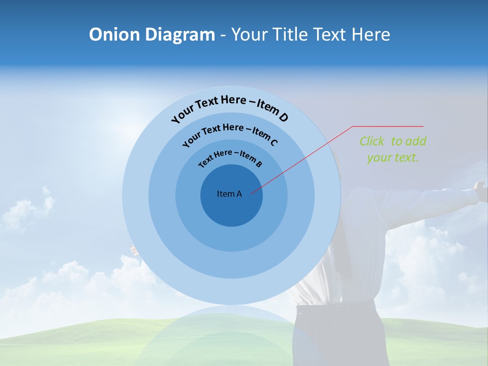 Person Business Blue PowerPoint Template