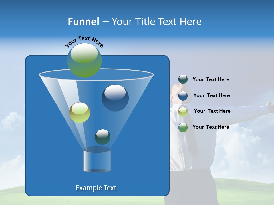 Person Business Blue PowerPoint Template