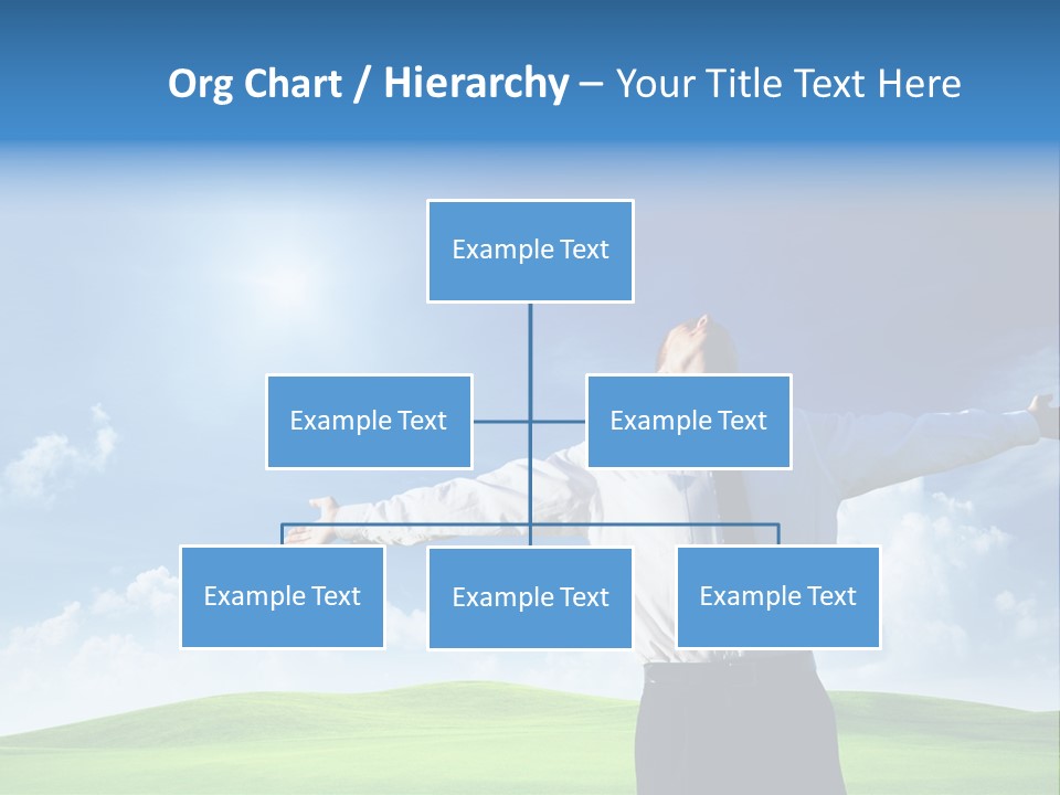 Person Business Blue PowerPoint Template