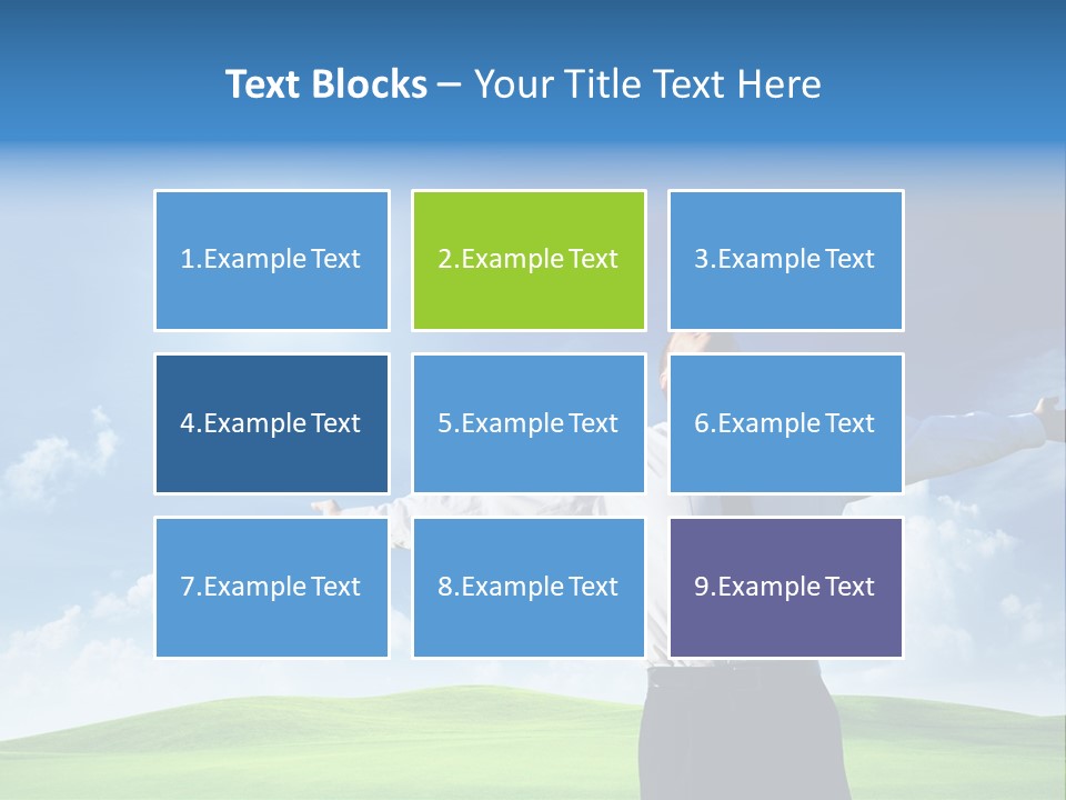 Person Business Blue PowerPoint Template