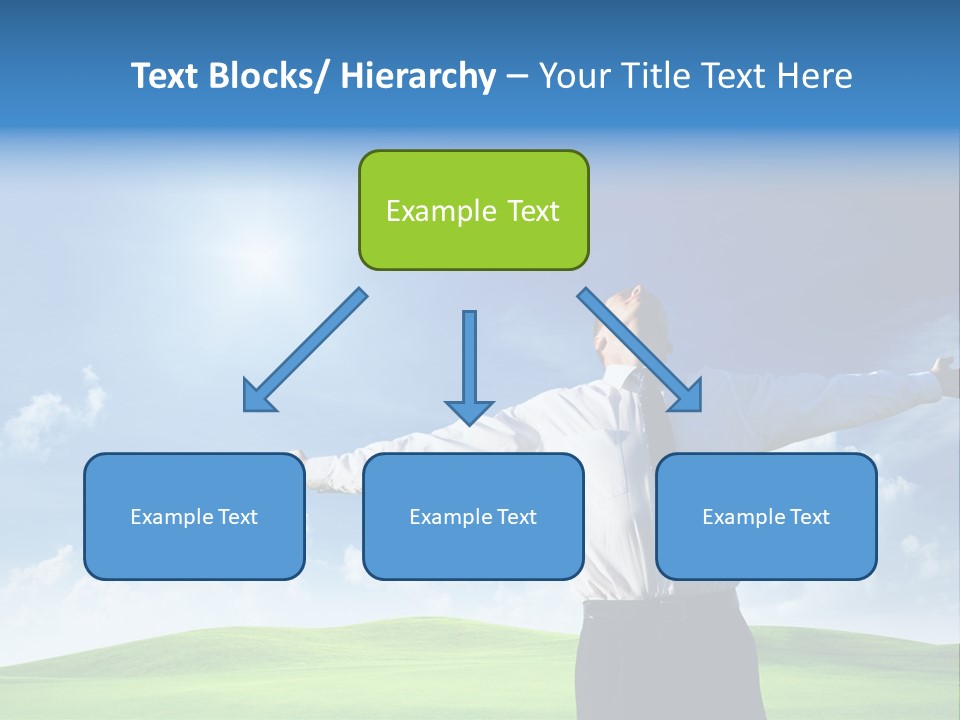 Person Business Blue PowerPoint Template