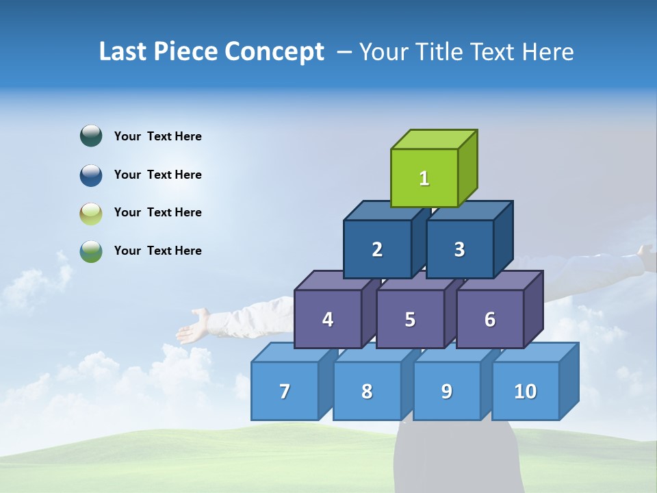 Person Business Blue PowerPoint Template