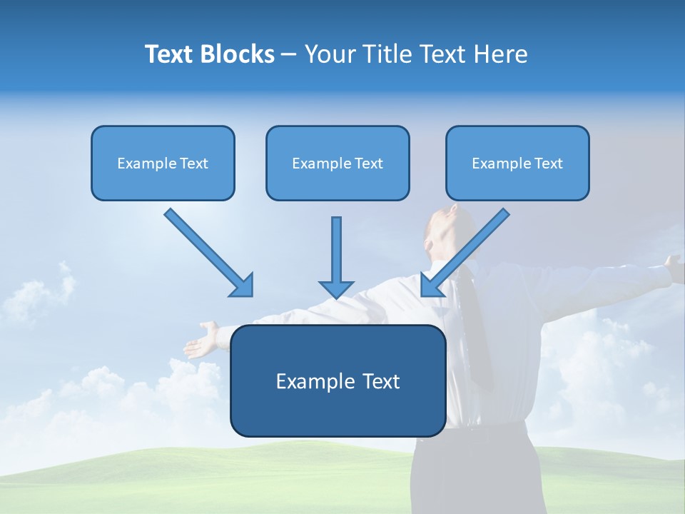 Person Business Blue PowerPoint Template