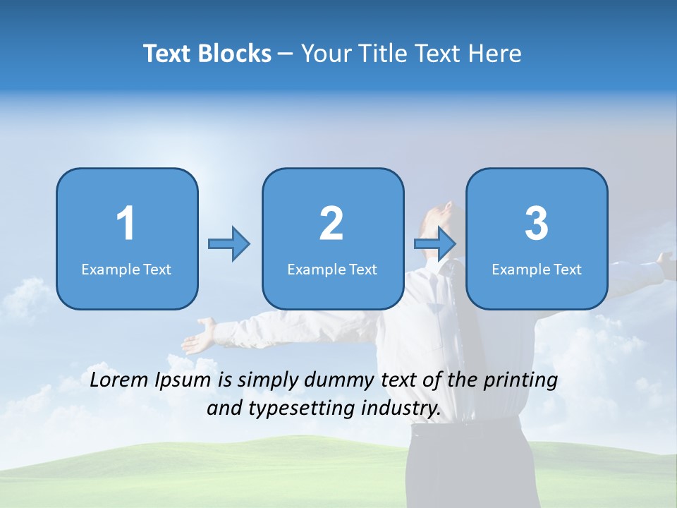 Person Business Blue PowerPoint Template