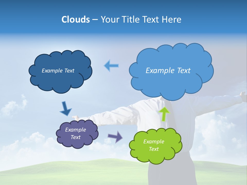 Person Business Blue PowerPoint Template