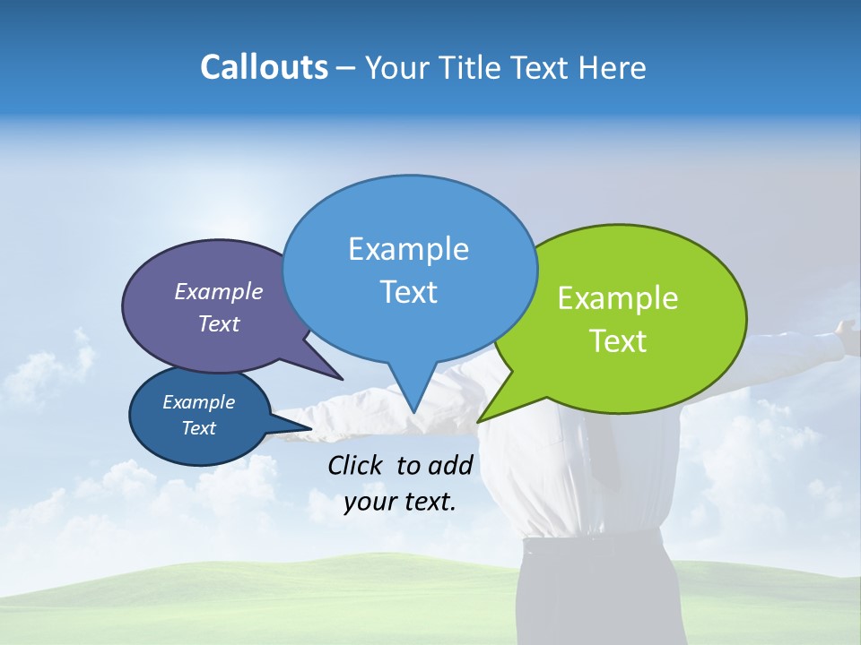 Person Business Blue PowerPoint Template