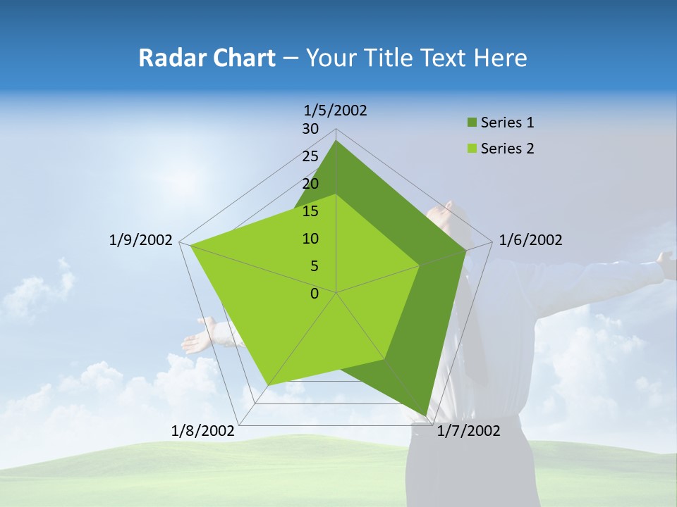 Person Business Blue PowerPoint Template