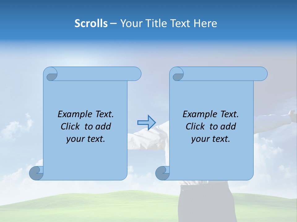 Person Business Blue PowerPoint Template