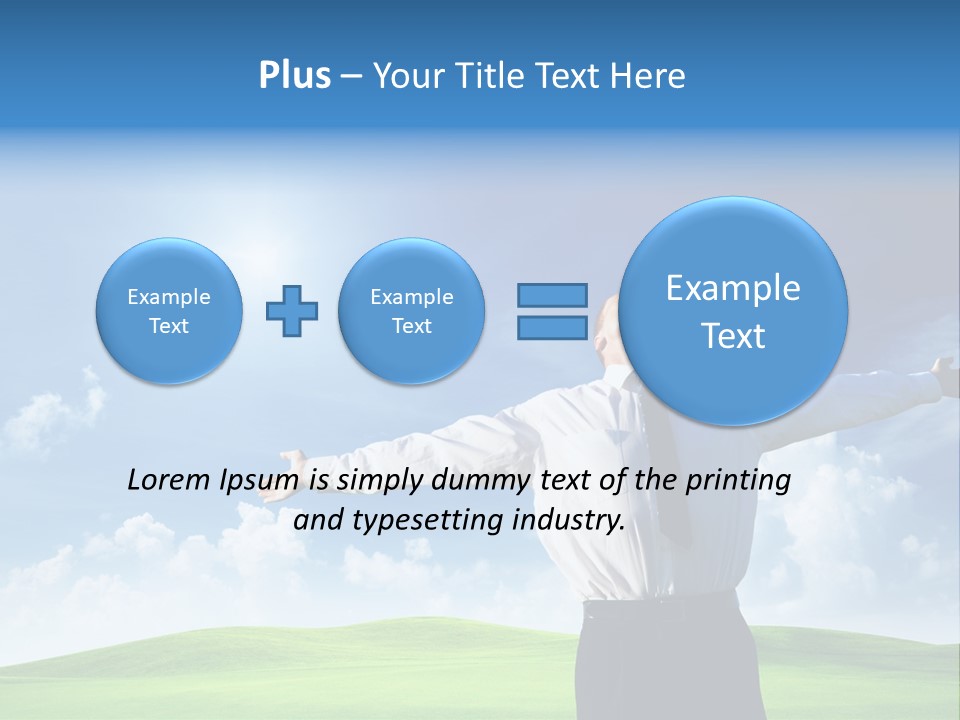 Person Business Blue PowerPoint Template