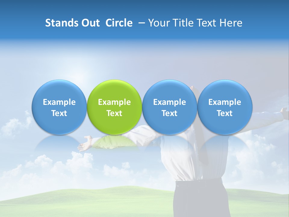 Person Business Blue PowerPoint Template