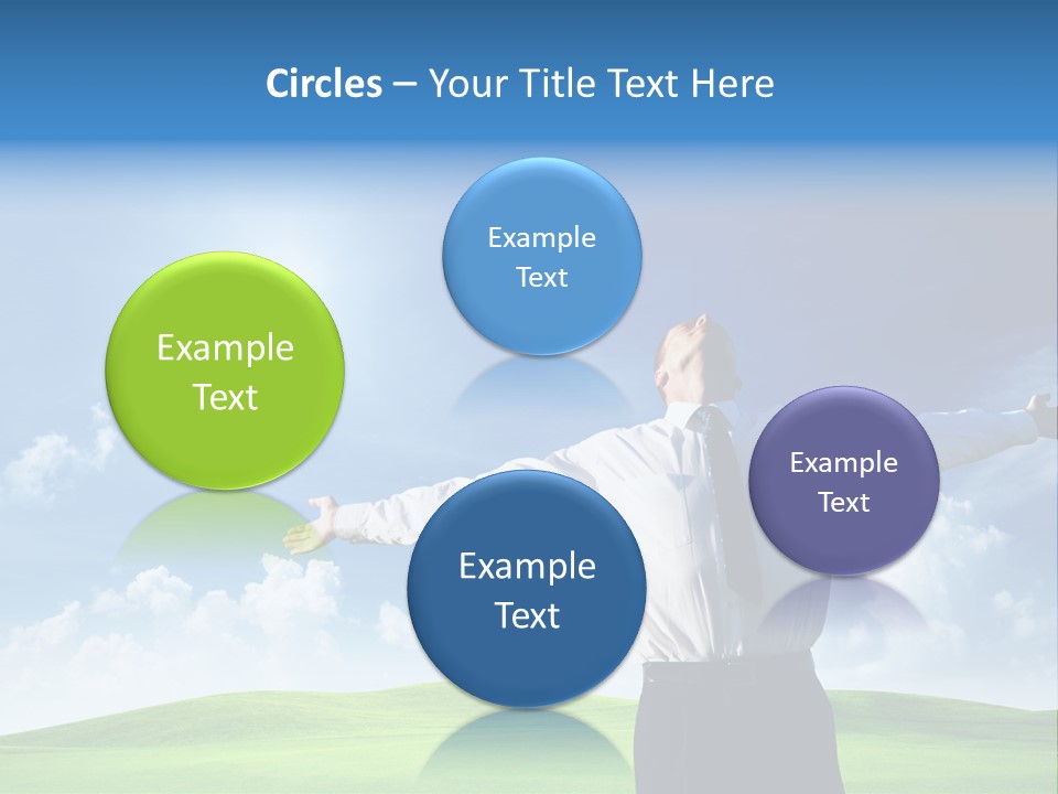 Person Business Blue PowerPoint Template