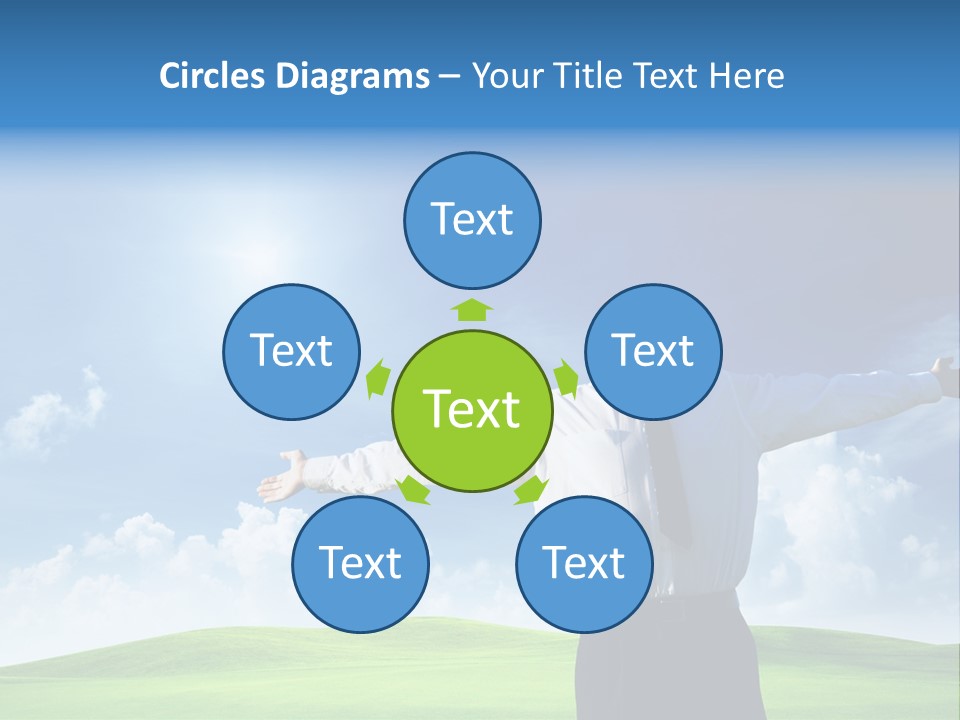 Person Business Blue PowerPoint Template