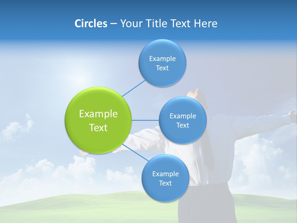 Person Business Blue PowerPoint Template