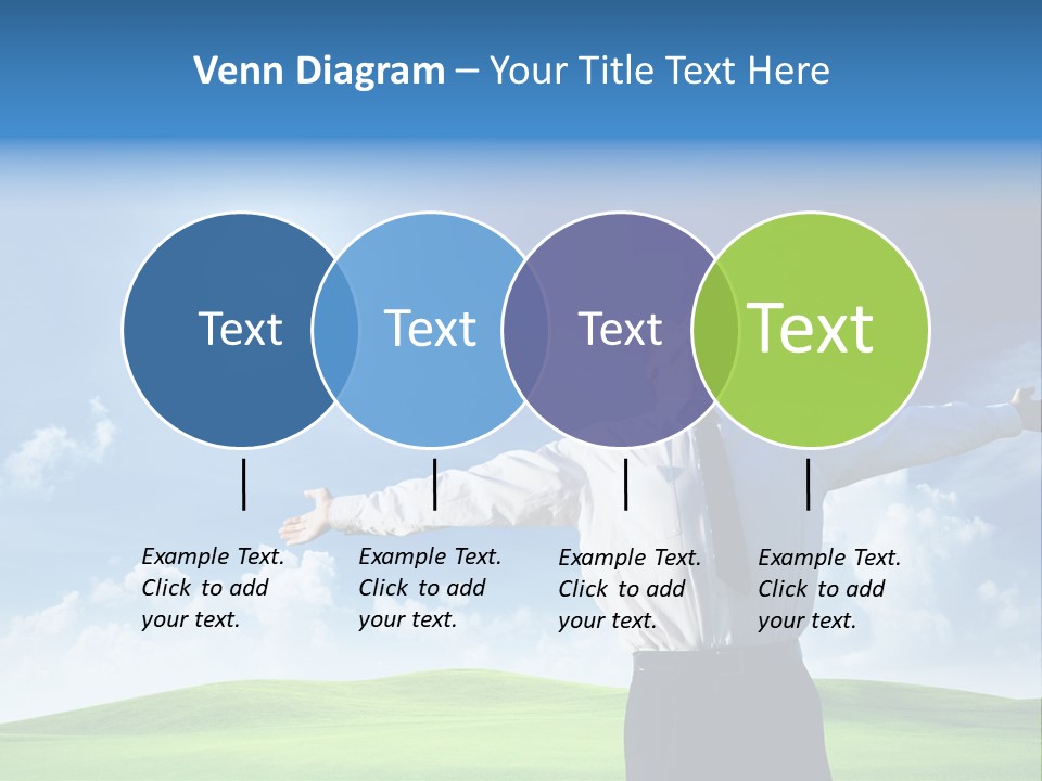 Person Business Blue PowerPoint Template