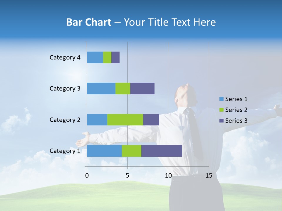 Person Business Blue PowerPoint Template