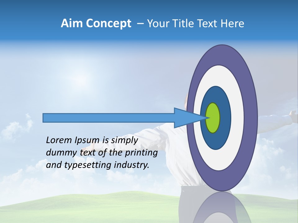 Person Business Blue PowerPoint Template