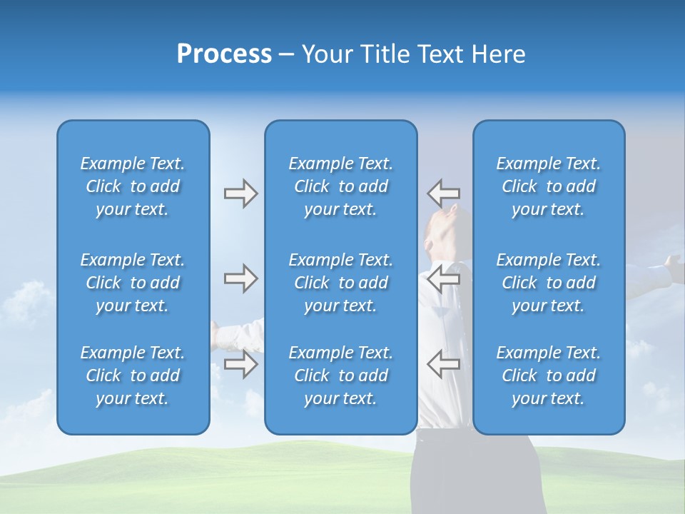 Person Business Blue PowerPoint Template