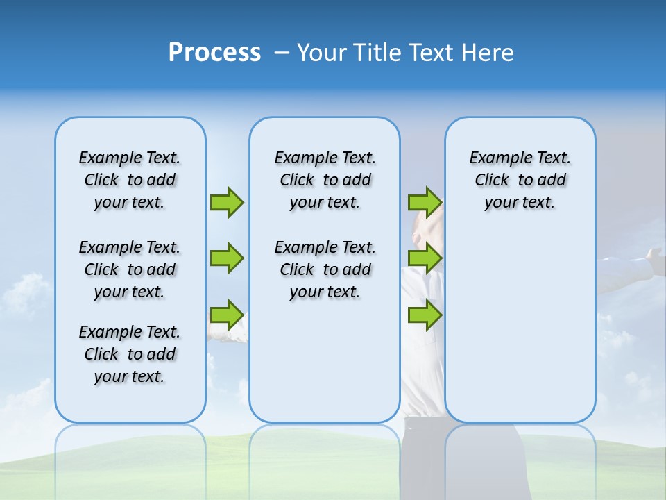 Person Business Blue PowerPoint Template
