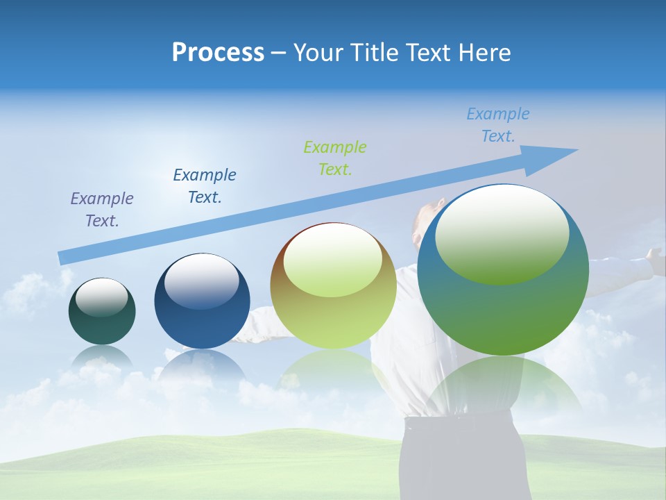 Person Business Blue PowerPoint Template