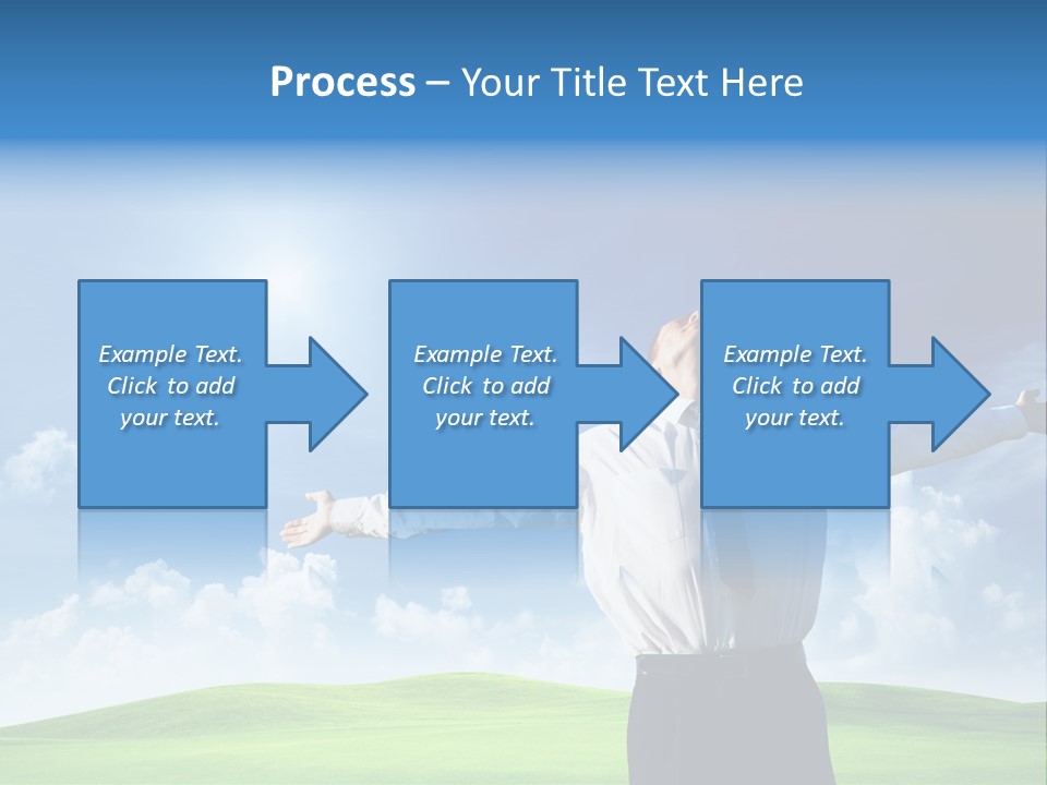 Person Business Blue PowerPoint Template