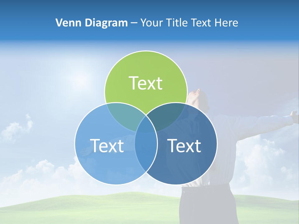 Person Business Blue PowerPoint Template