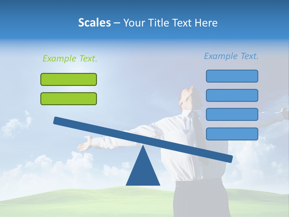 Person Business Blue PowerPoint Template