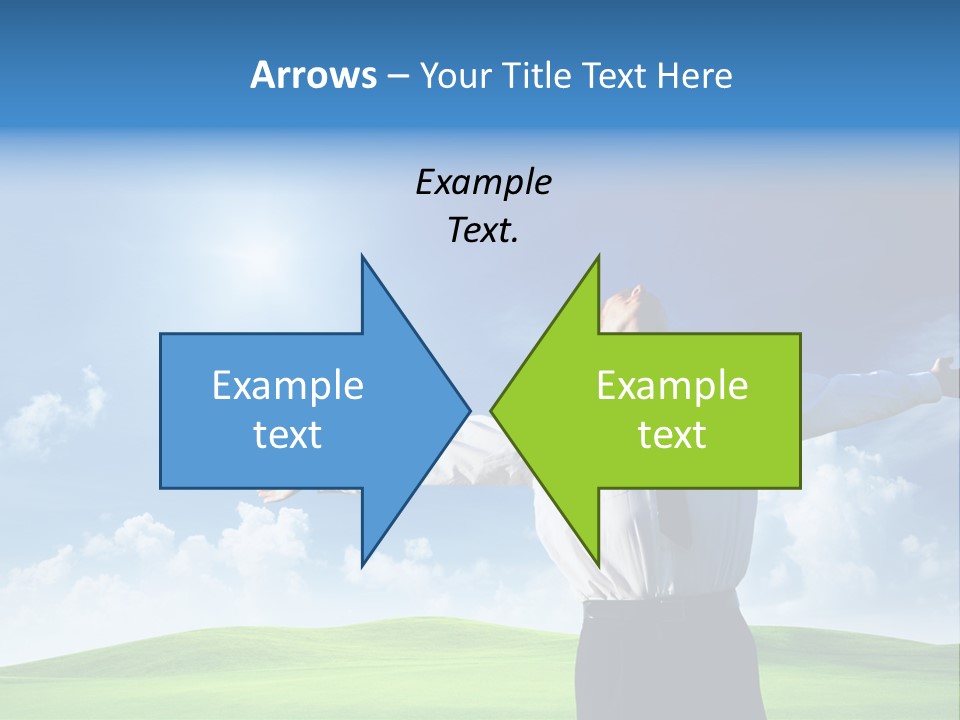 Person Business Blue PowerPoint Template