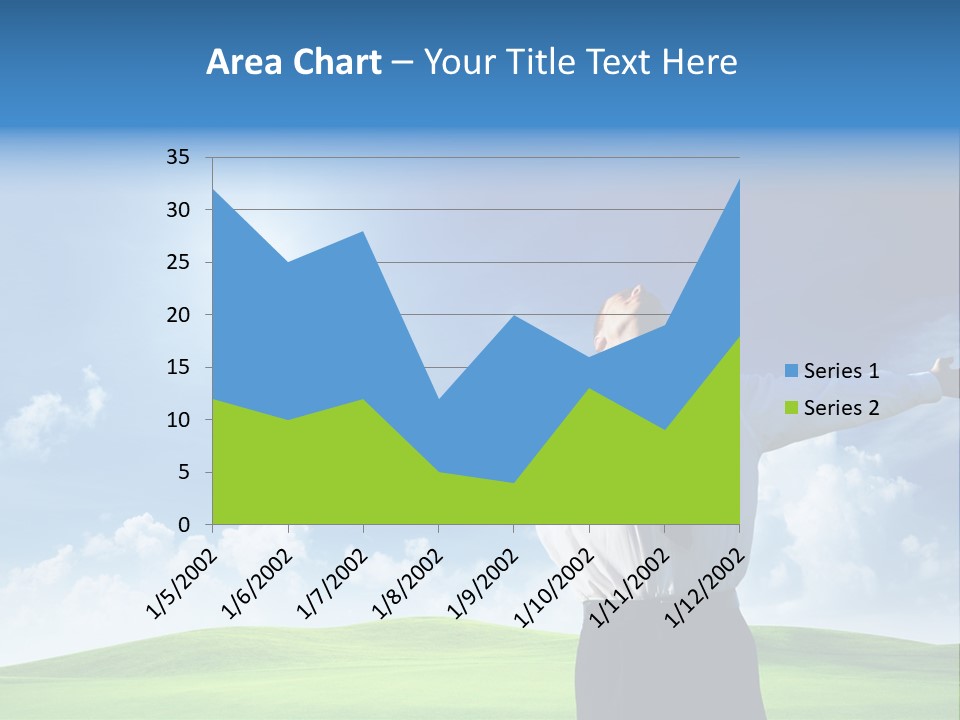 Person Business Blue PowerPoint Template
