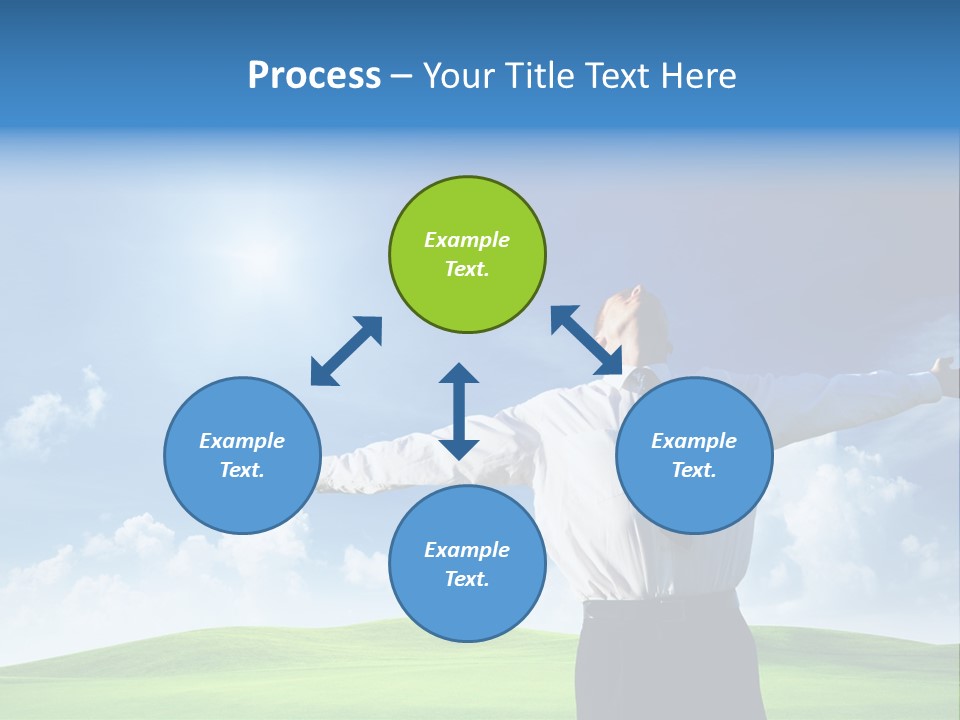 Person Business Blue PowerPoint Template