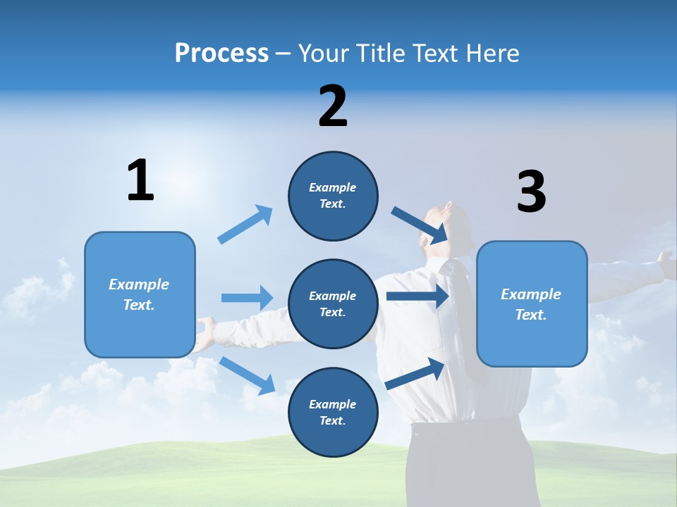 Person Business Blue PowerPoint Template