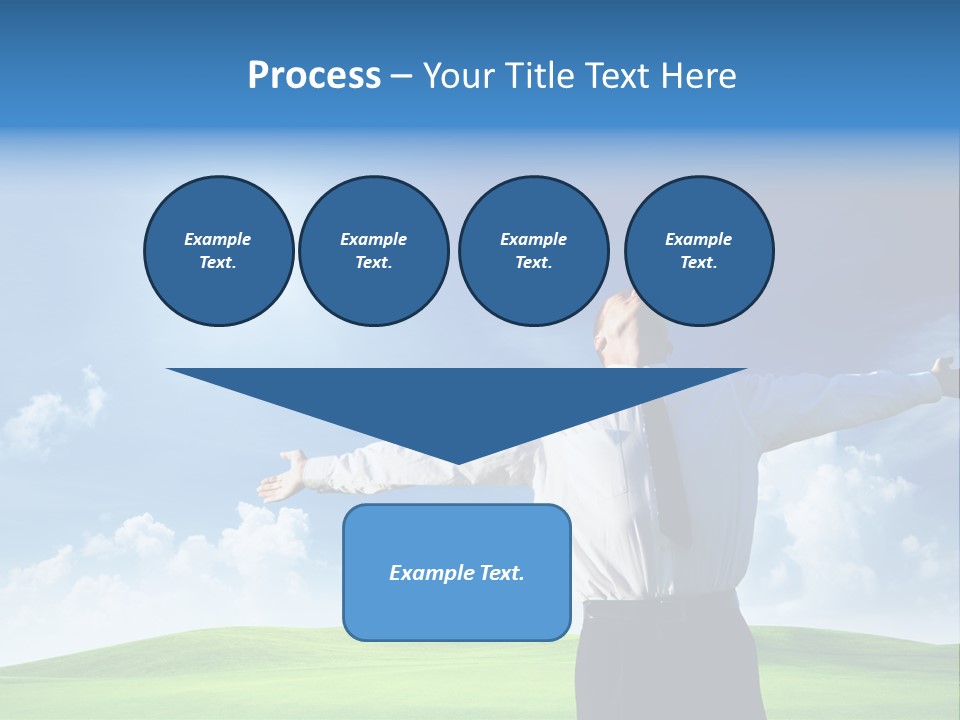 Person Business Blue PowerPoint Template