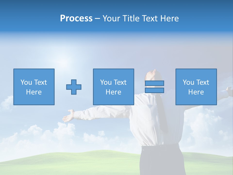 Person Business Blue PowerPoint Template
