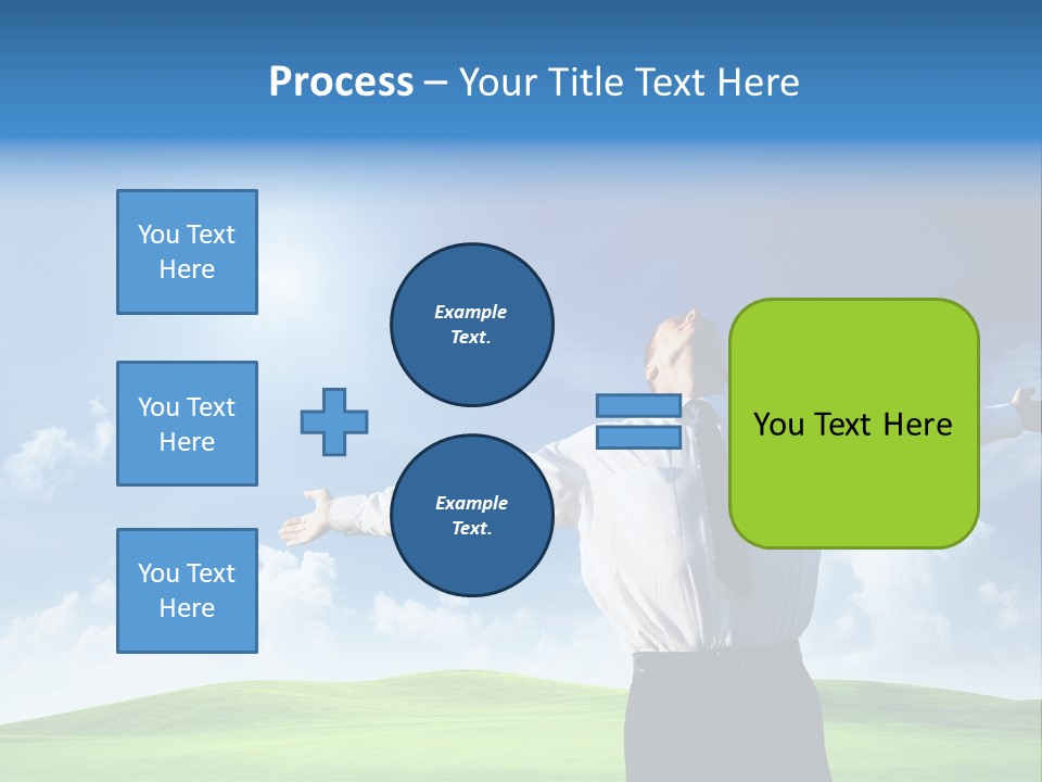 Person Business Blue PowerPoint Template