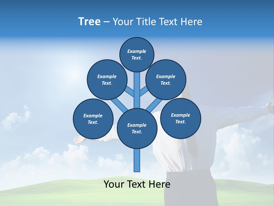Person Business Blue PowerPoint Template