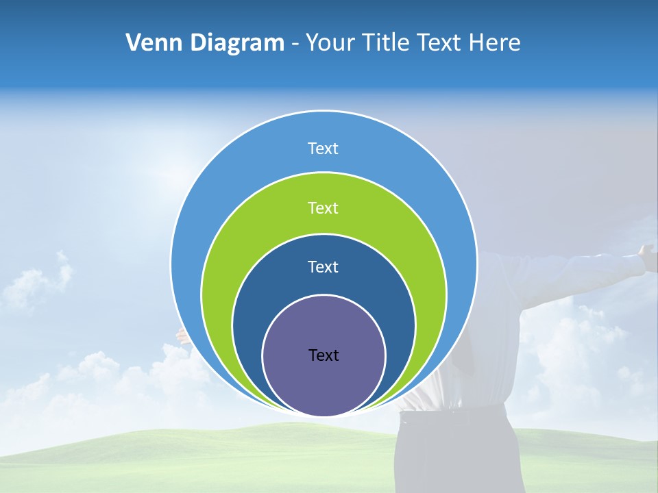 Person Business Blue PowerPoint Template
