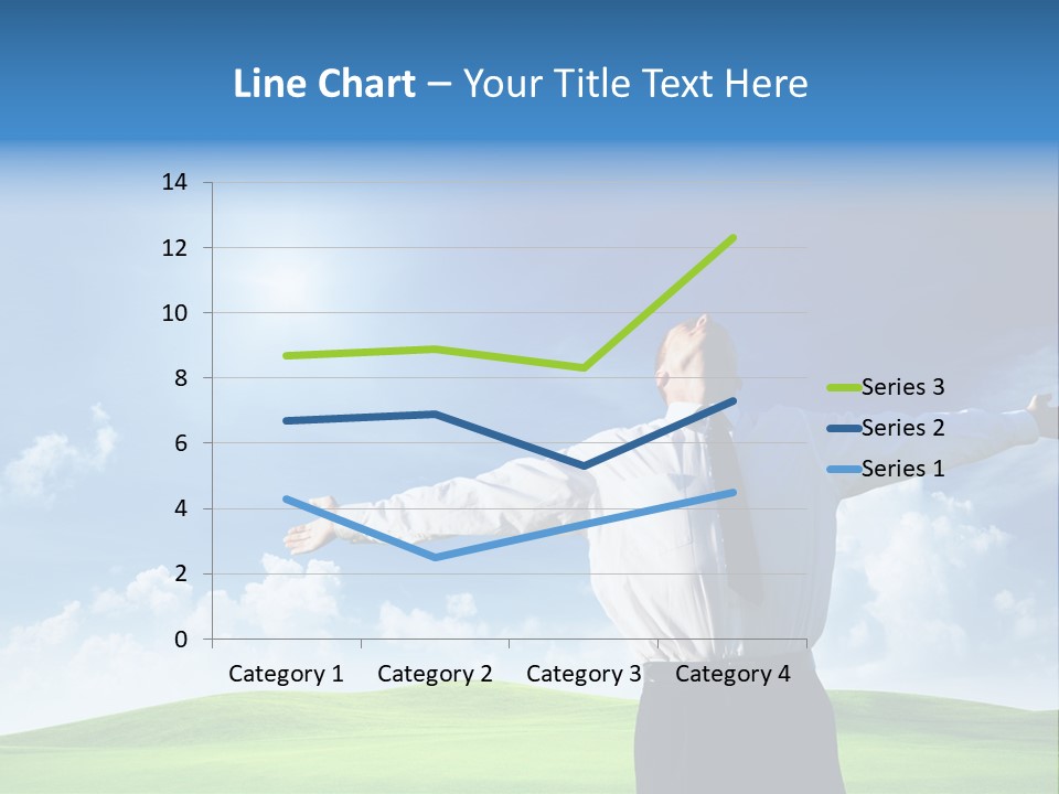 Person Business Blue PowerPoint Template